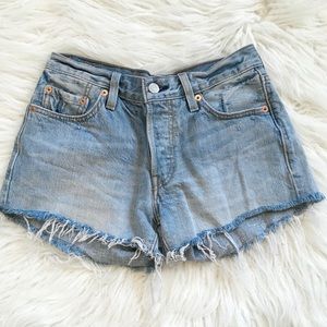 Levi’s Light Wash 501 Denim Shorts